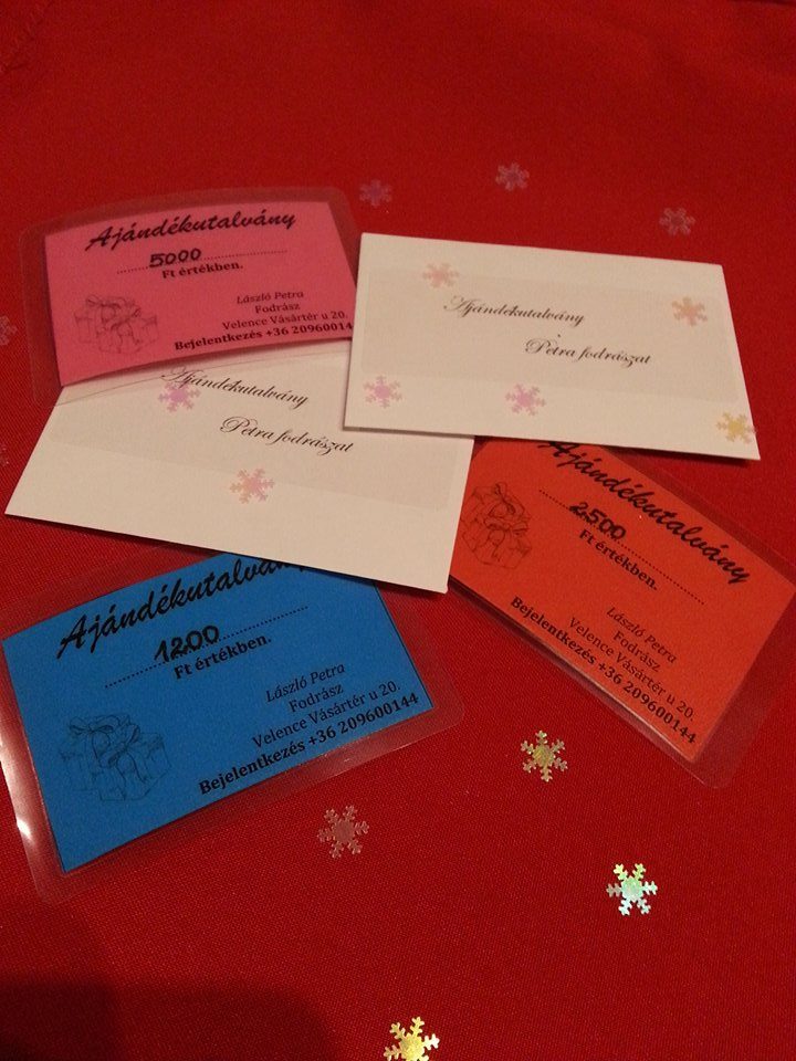 Ajándékutalványok!